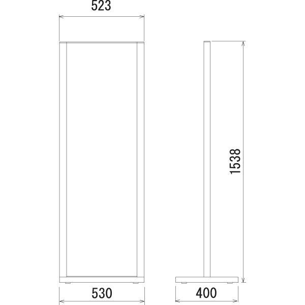 タワーサイン257-2の寸法図