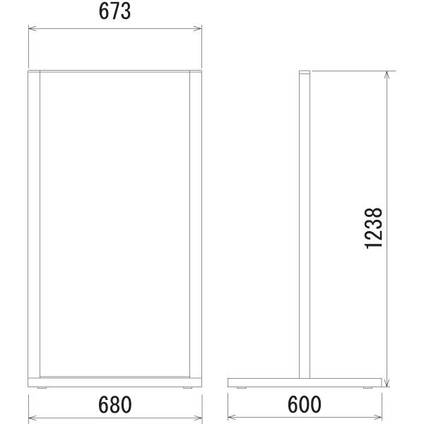 タワーサイン257-3の寸法図